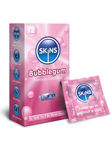 Skins (UK) Condoms Bubblegum Condoms  - 12 Pack